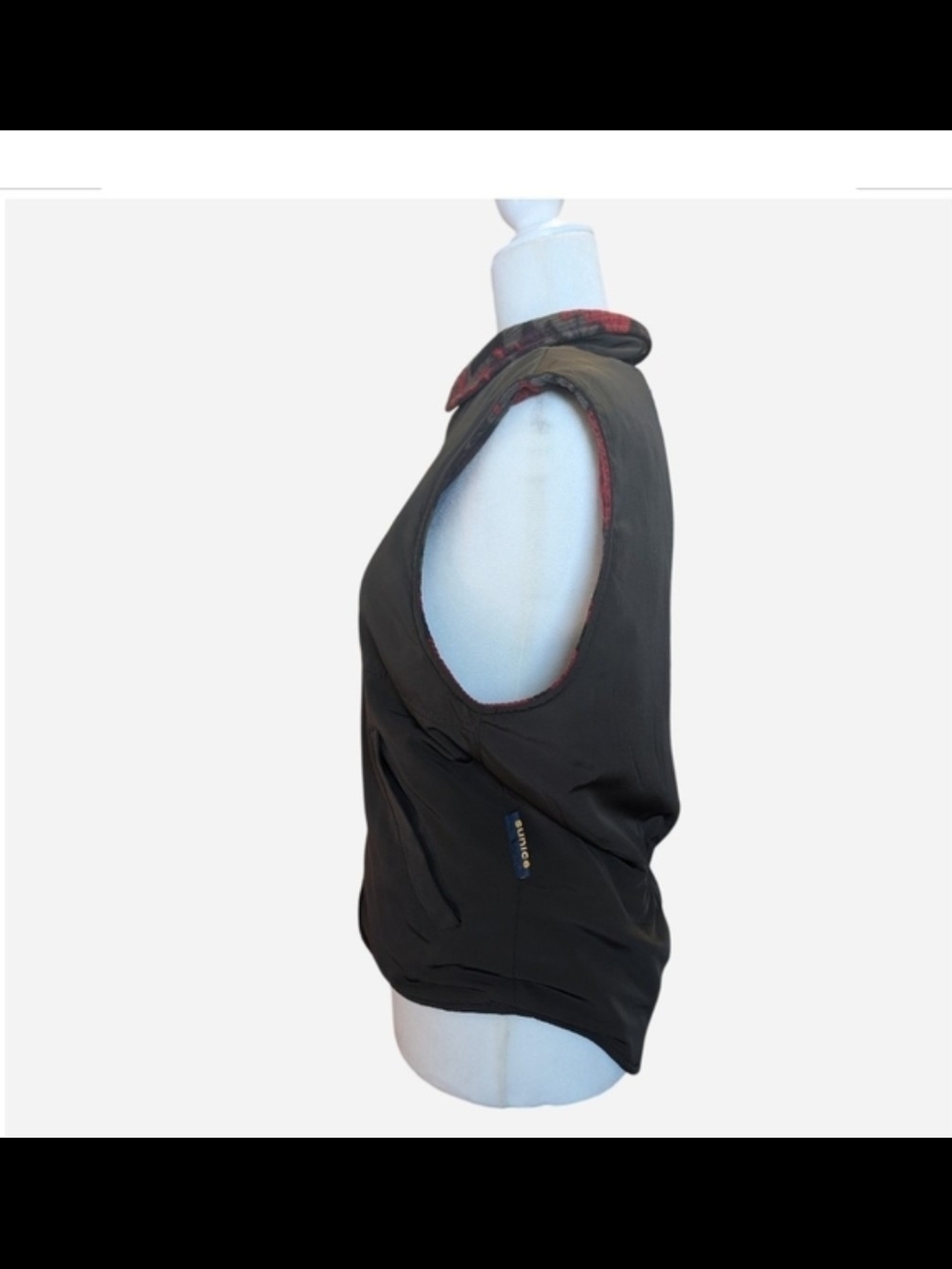 Sunic Brown Men's Zip Vest with Patterned Collar - Picture 10 of 10